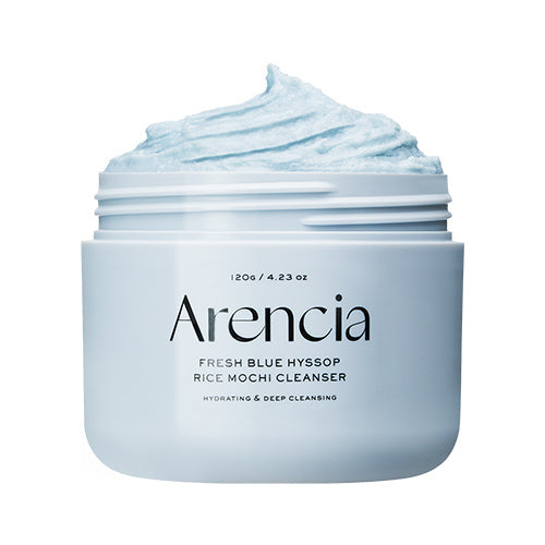 Arencia Fresh Blue Hyssop Rice Mochi Cleanser - Gentle Exfoliating Pore Care Korean Double Cleanser