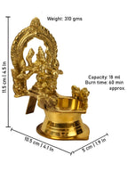 Spillbox Gold-Toned Brass Varagi Amman Diya Pooja Essential