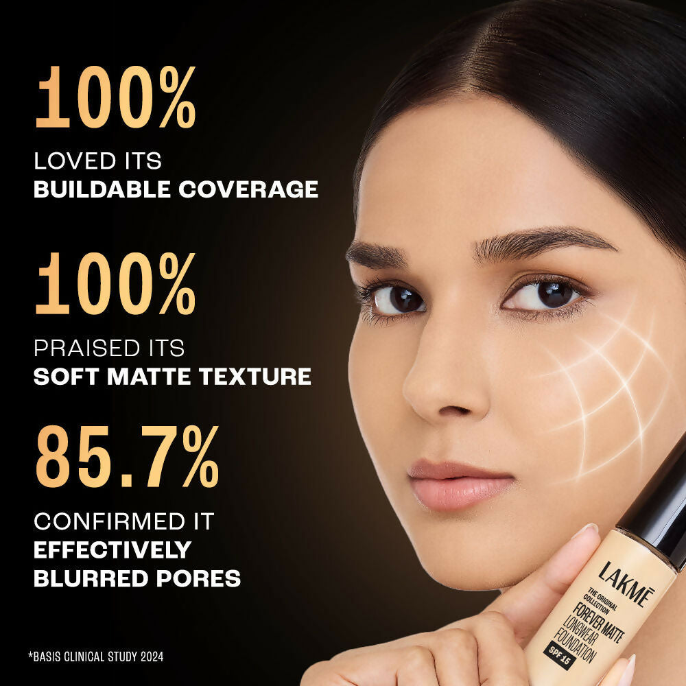 Lakme Forever Matte Longwear Foundation - Warm Natural