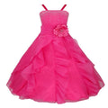 Asmaani Baby Girl's Pink Colour Satin A-Line Maxi Full Length Dress (AS-DRESS-22088)