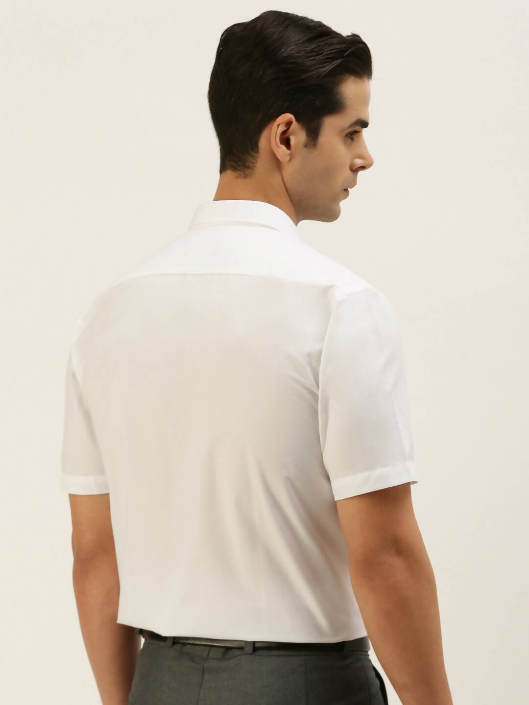 Ramraj Cotton Mens Half Sleeve White Shirt Plus Size - Minister Cotton