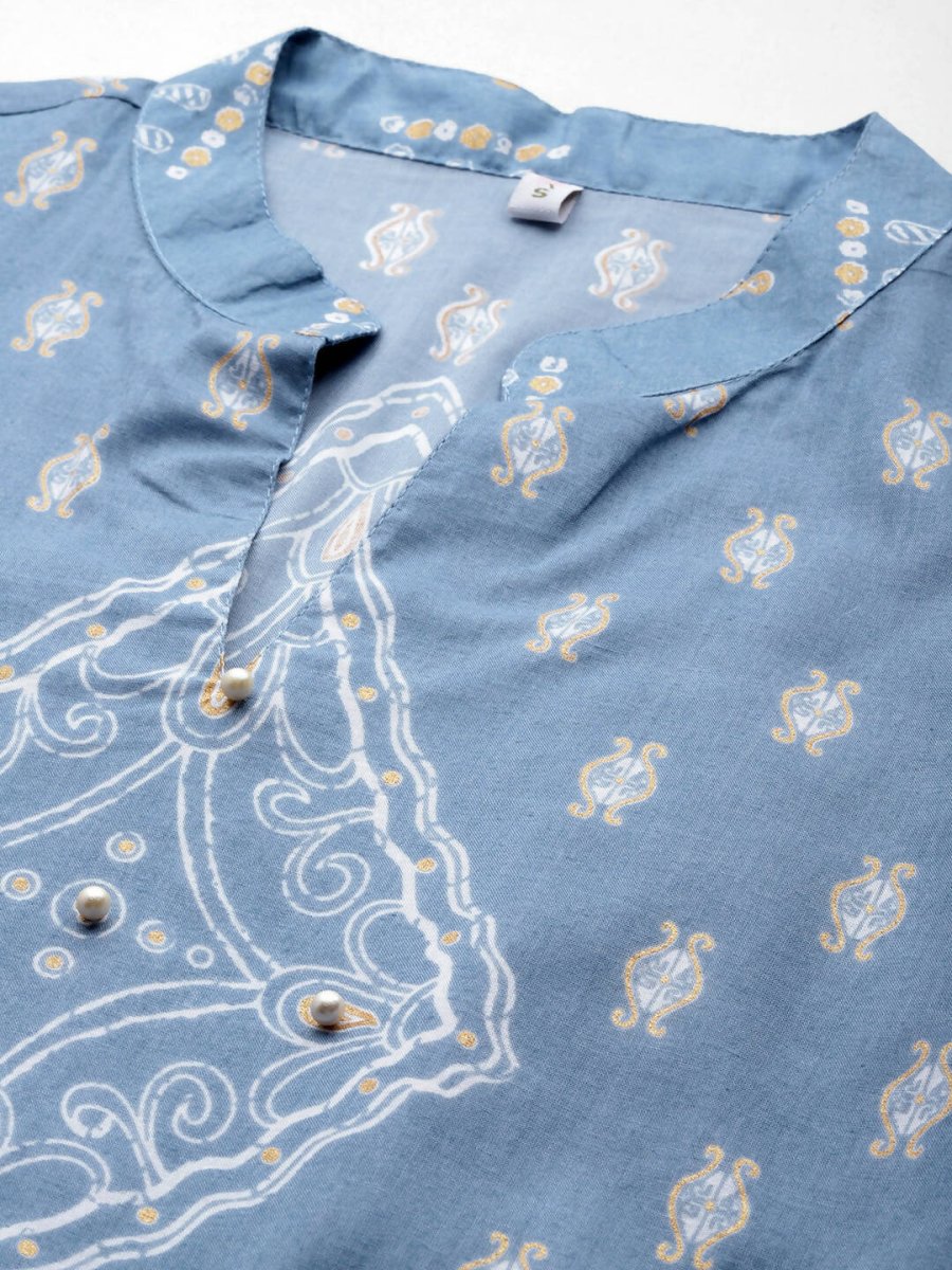 Ahalyaa Women's Traditional wear Kurta - Powder Blue