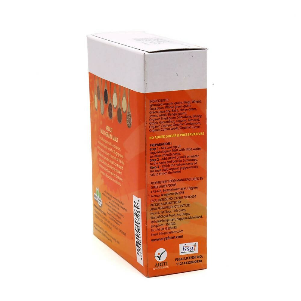 Arya Farm Organic Multi Grain Malt-Protein Rich - Distacart