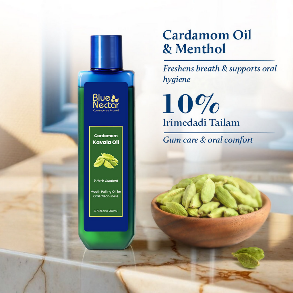 Blue Nectar Cardamom Mint Oil Pulling For Mouth