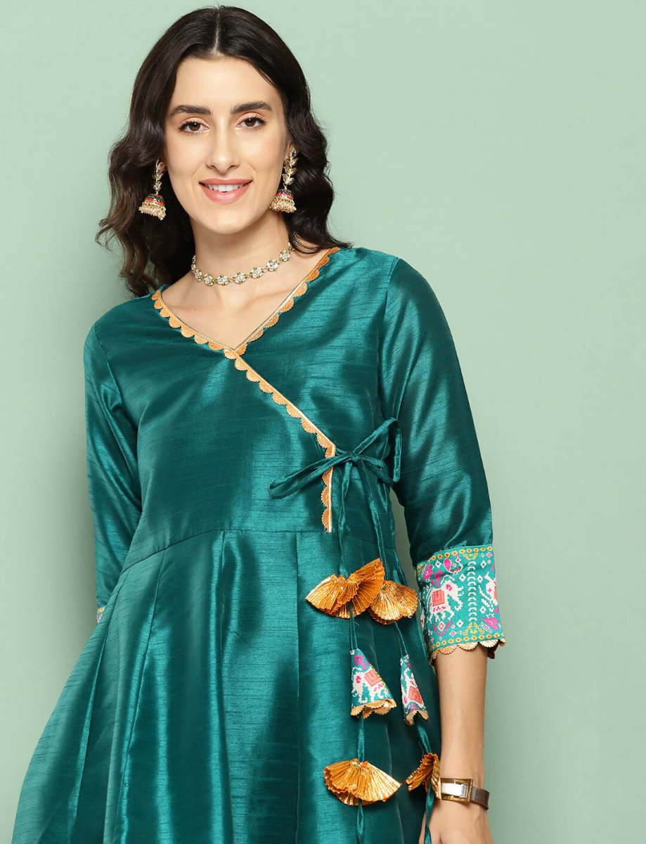 Ahalyaa Women's Traditional Wear Co-ods - Green - Distacart