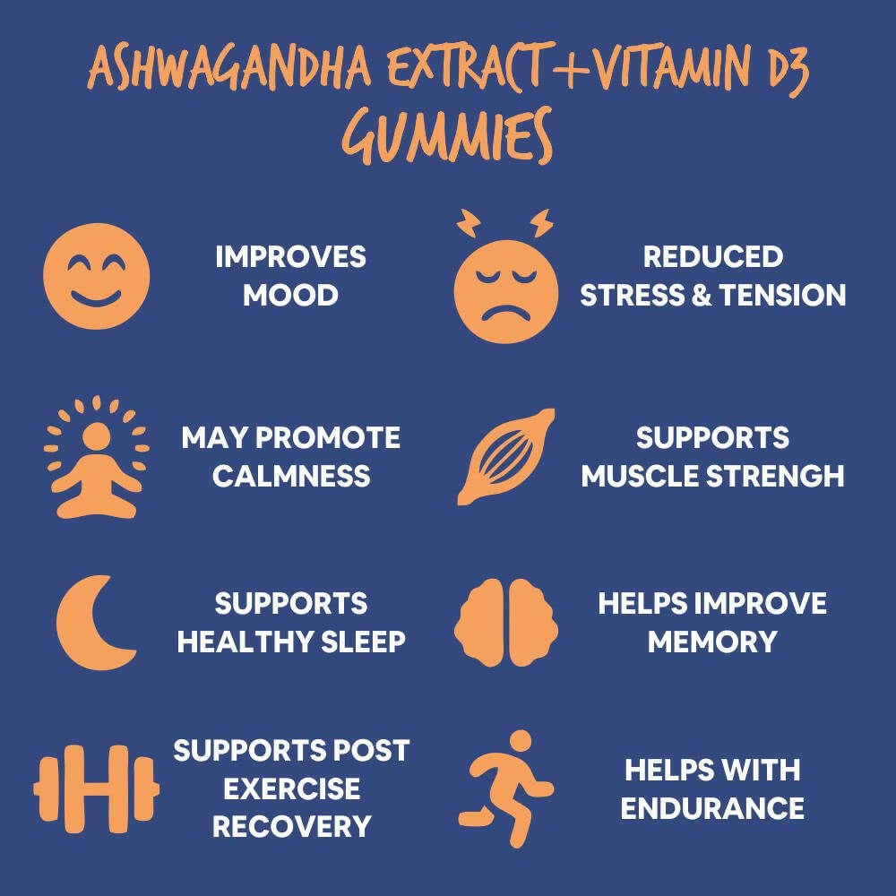 Carbamide Forte Ashwagandha Gummies with Vitamin D - Mixed Berry Flavor - Distacart