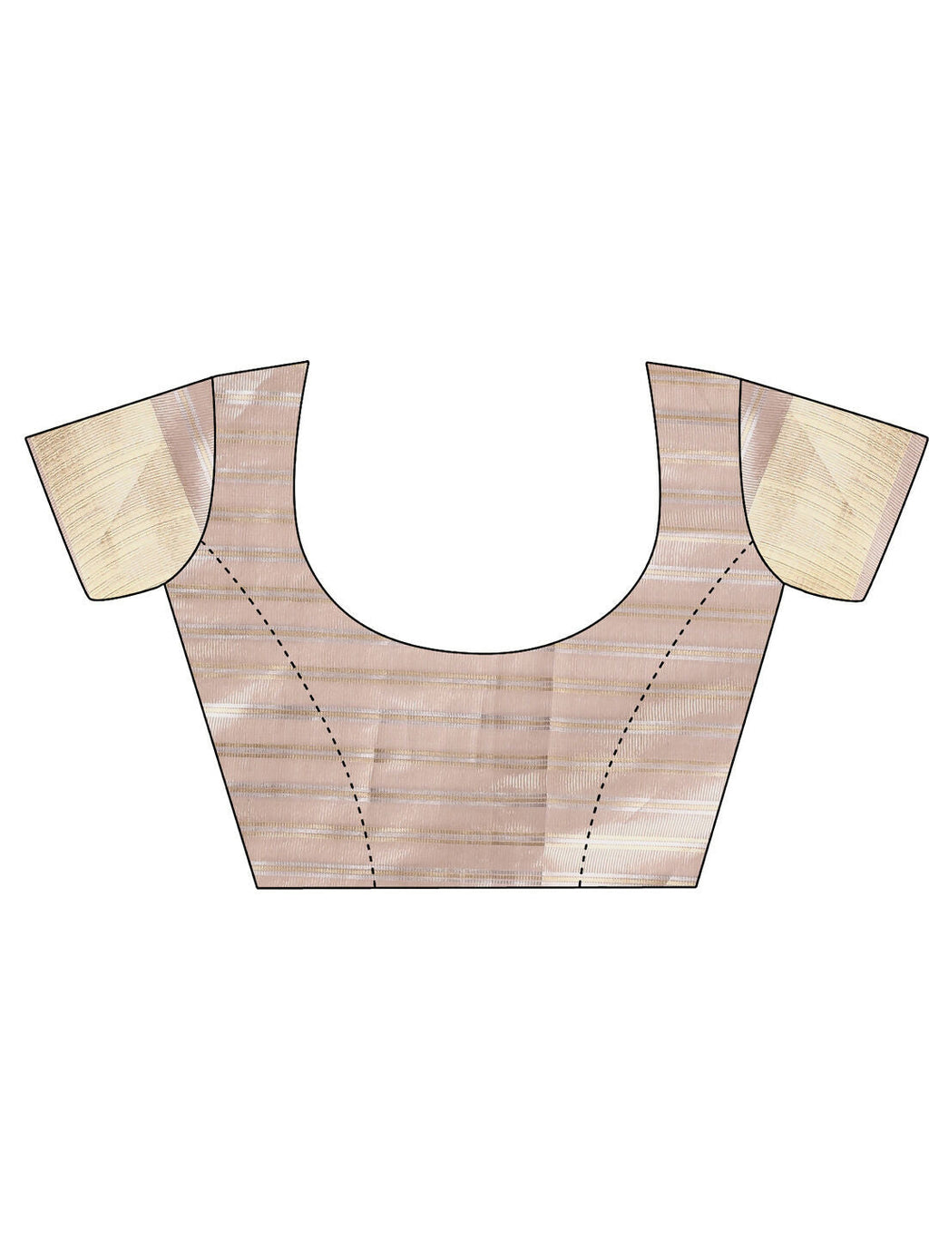Shree Shyam Fashion Organza Peach Saree - Distacart