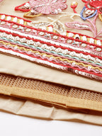 House of Panchhi Cream Net Multi colour Thread & Sequinse Work Lehenga & Blouse, Dupatta