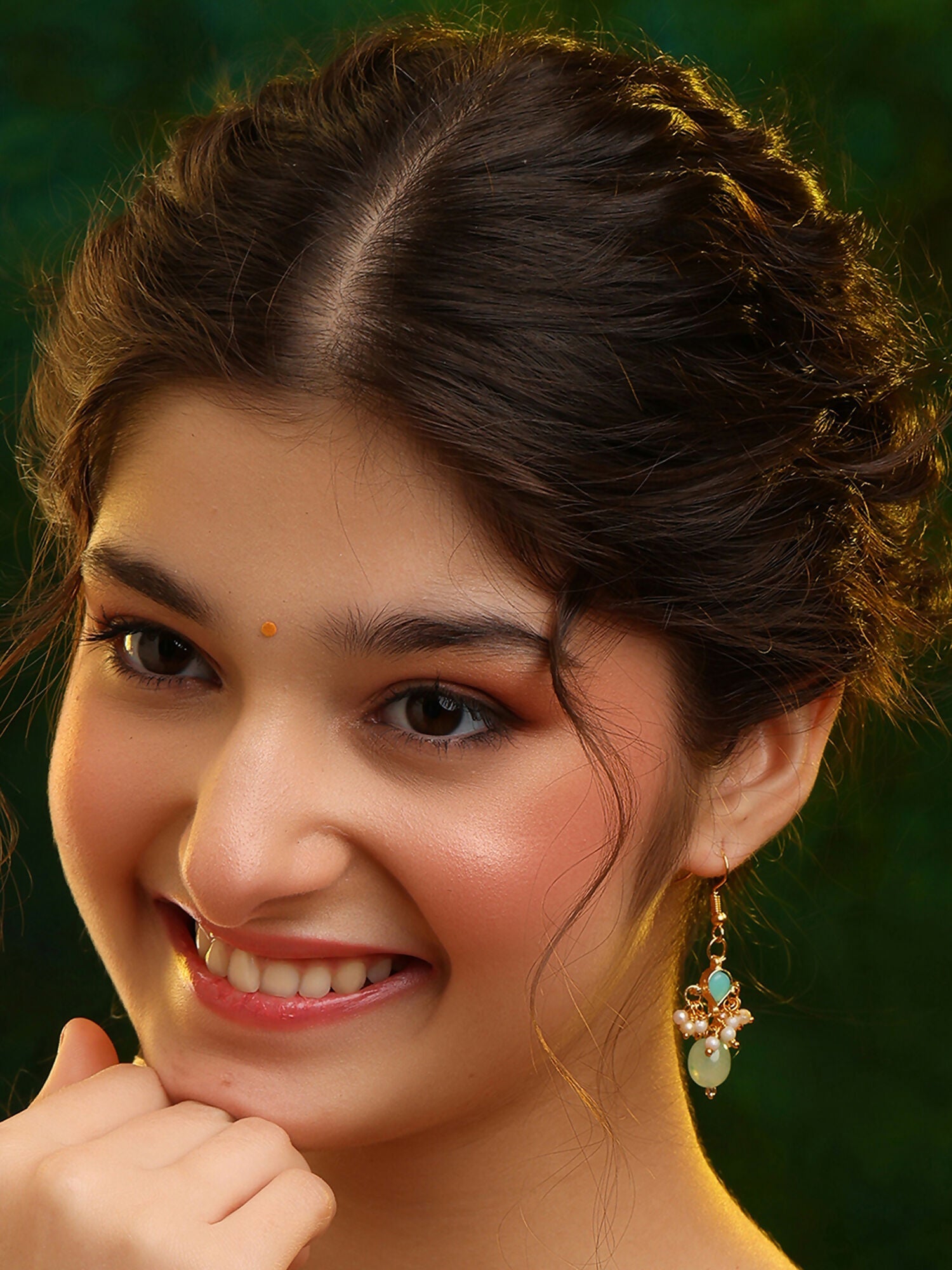 Ruby Raang Chandni Green Earring - Distacart