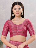 Joban Fashion Women Silk South-Pink Stitched Blouse