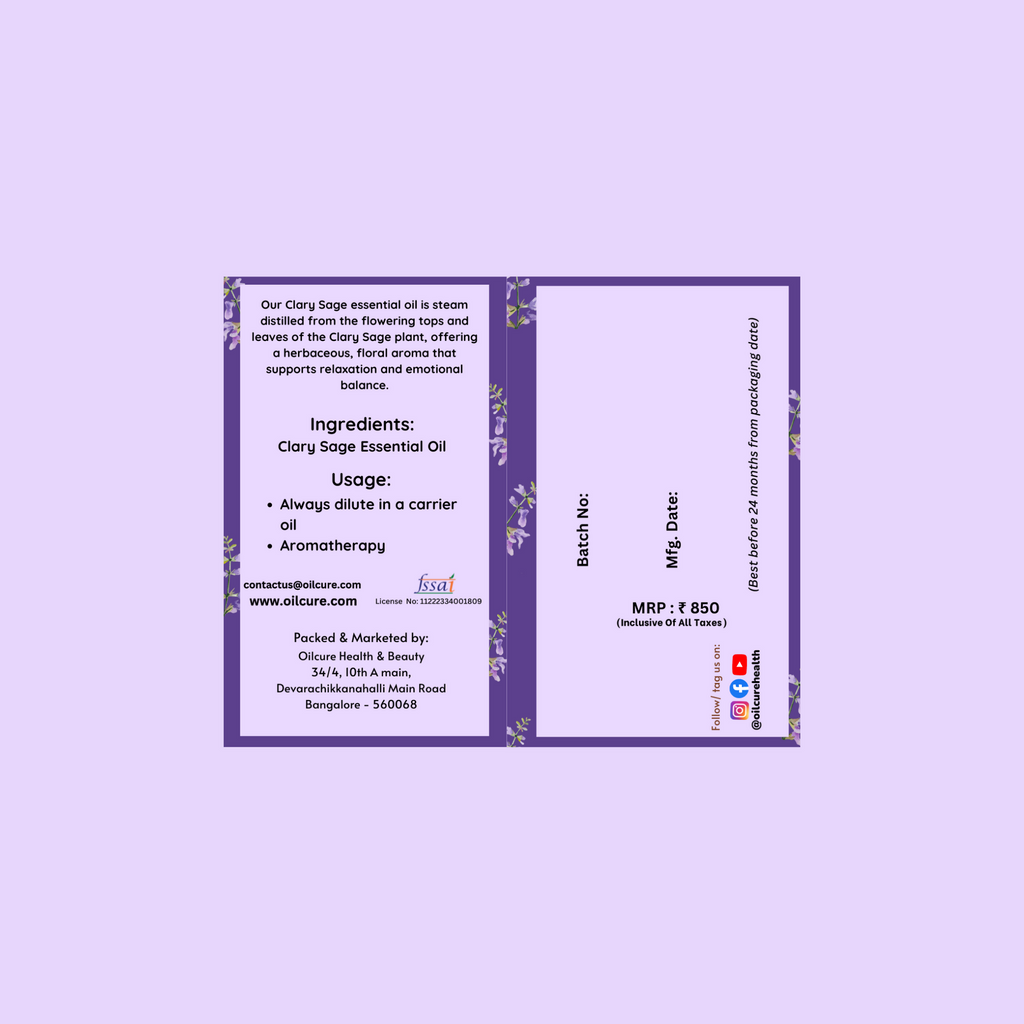 Oilcure Clary Sage Essential Oil