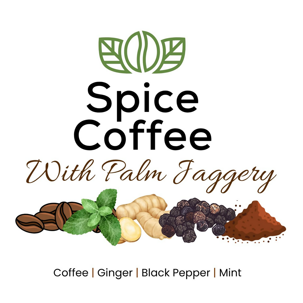 Satvi Wellness Chukkukappi With Mint And Palm Jaggery Blend Of Coffee powder With Ginger,Black Pepper & Mint In Biodegradable Tea Bags