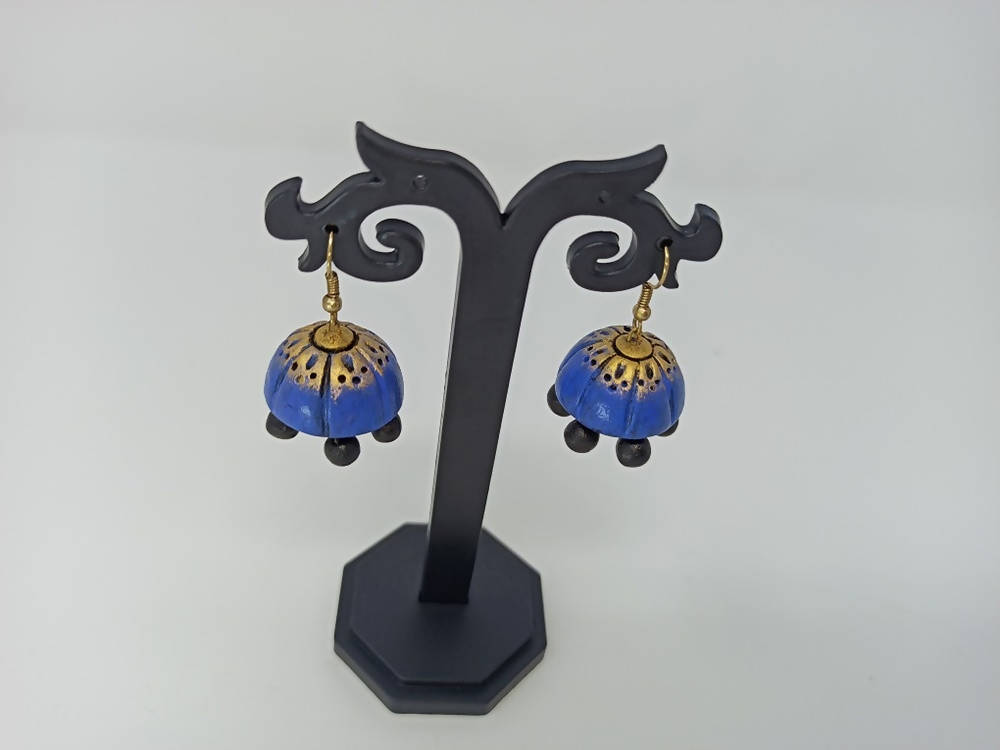 Terracotta Double Shade Hanging Jhumkas