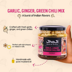 Jhaji Taste of Mithila Garlic, Ginger, Chilli Mix Pickle