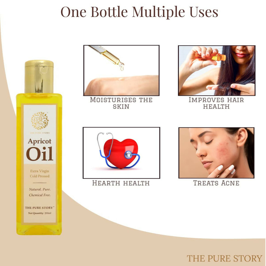 The Pure Story Natural Cold Pressed Apricot Hair Oil - Distacart