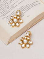 Kundan Earrings (Gold) - Ruby Raang - Distacart