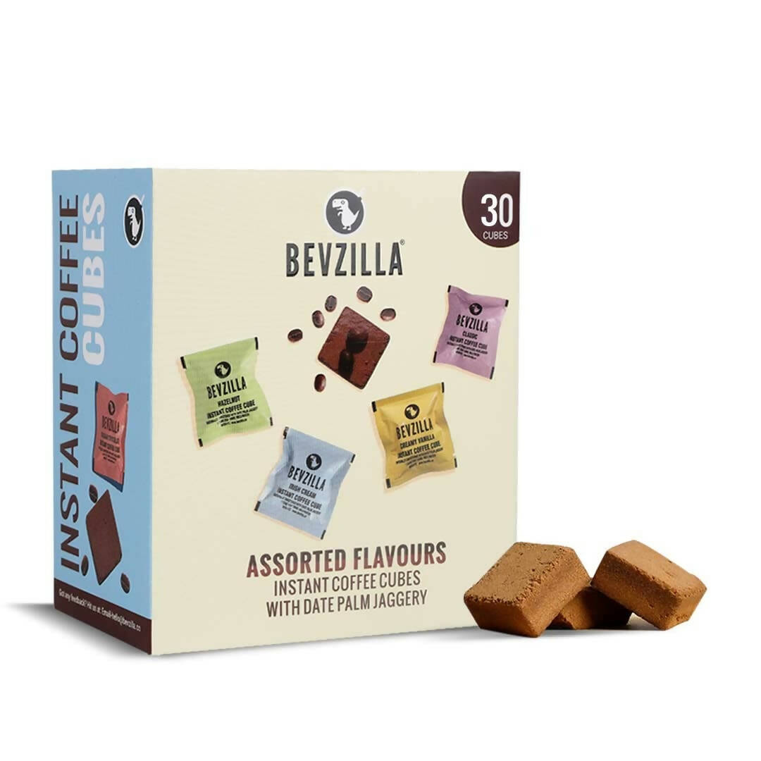 Bevzilla Assorted Flavours Instant Coffee Cubes with Organic Date Palm Jaggery - Distacart