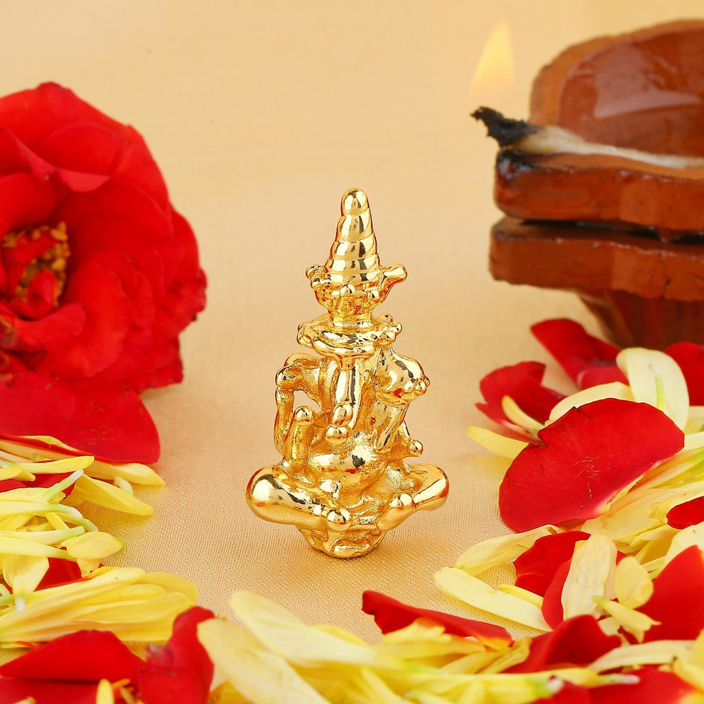 Estele Gold-Polished Spiritual Lord Divine Ganesha Idol for Gifts & HouseWarming/Home/Office Decors - Distacart