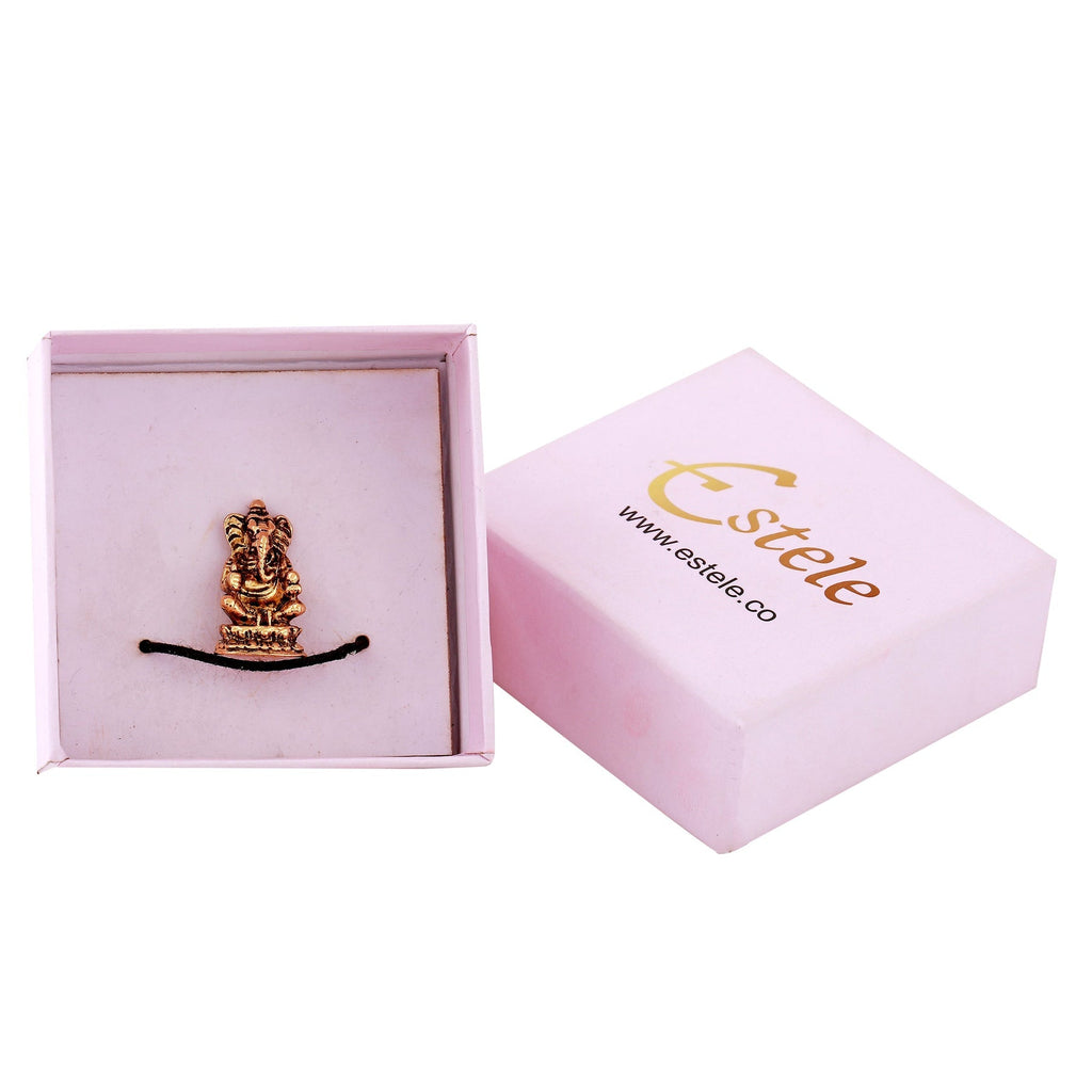 Estele Gold-Polished Spiritual Lord Ganesha Idol for Gifts & HouseWarming/Home/Office Decors - Distacart
