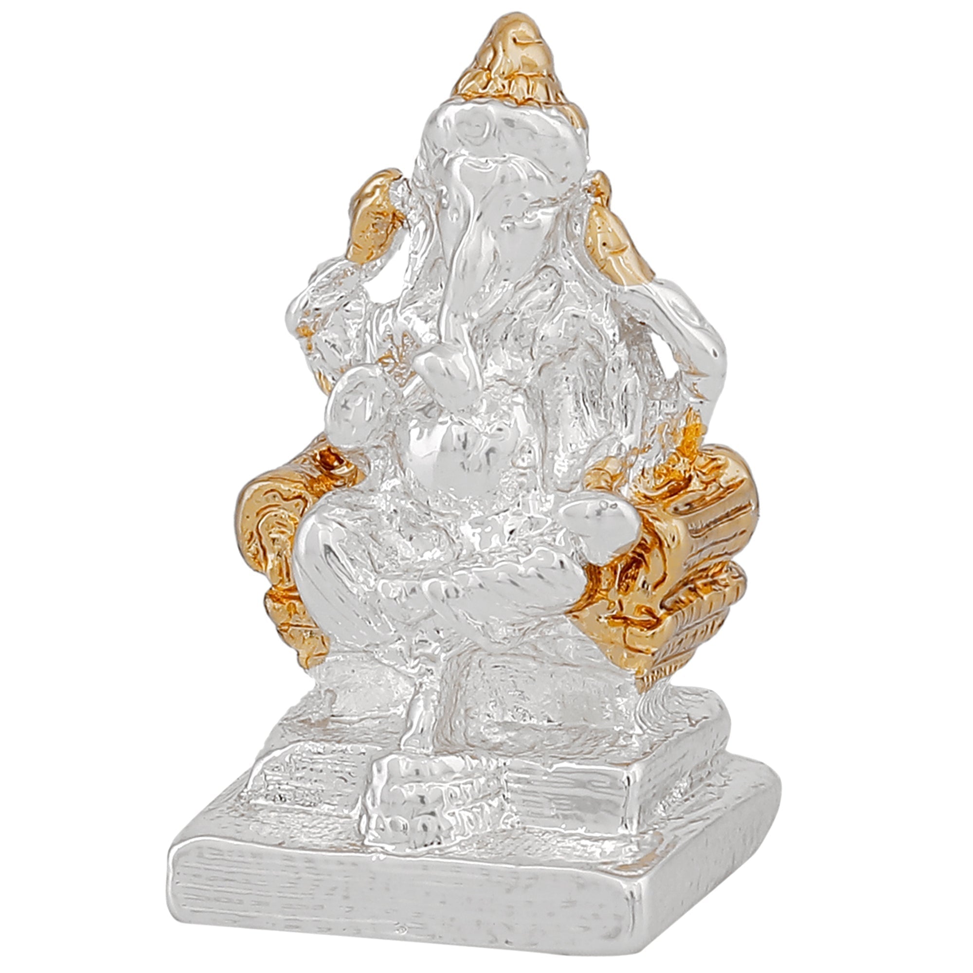 Estele Gold-Polished God of beginnings Lord Ganesha Idol for Gifts & HouseWarming/Home/Office Decors - Distacart