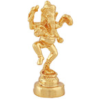 Estele Gold-Polished God of beginnings Lord Ganesha Idol with stand on one leg for Home/Office Decors - Distacart