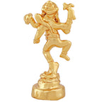 Estele Gold-Polished God of beginnings Lord Ganesha Idol with stand on one leg for Home/Office Decors - Distacart