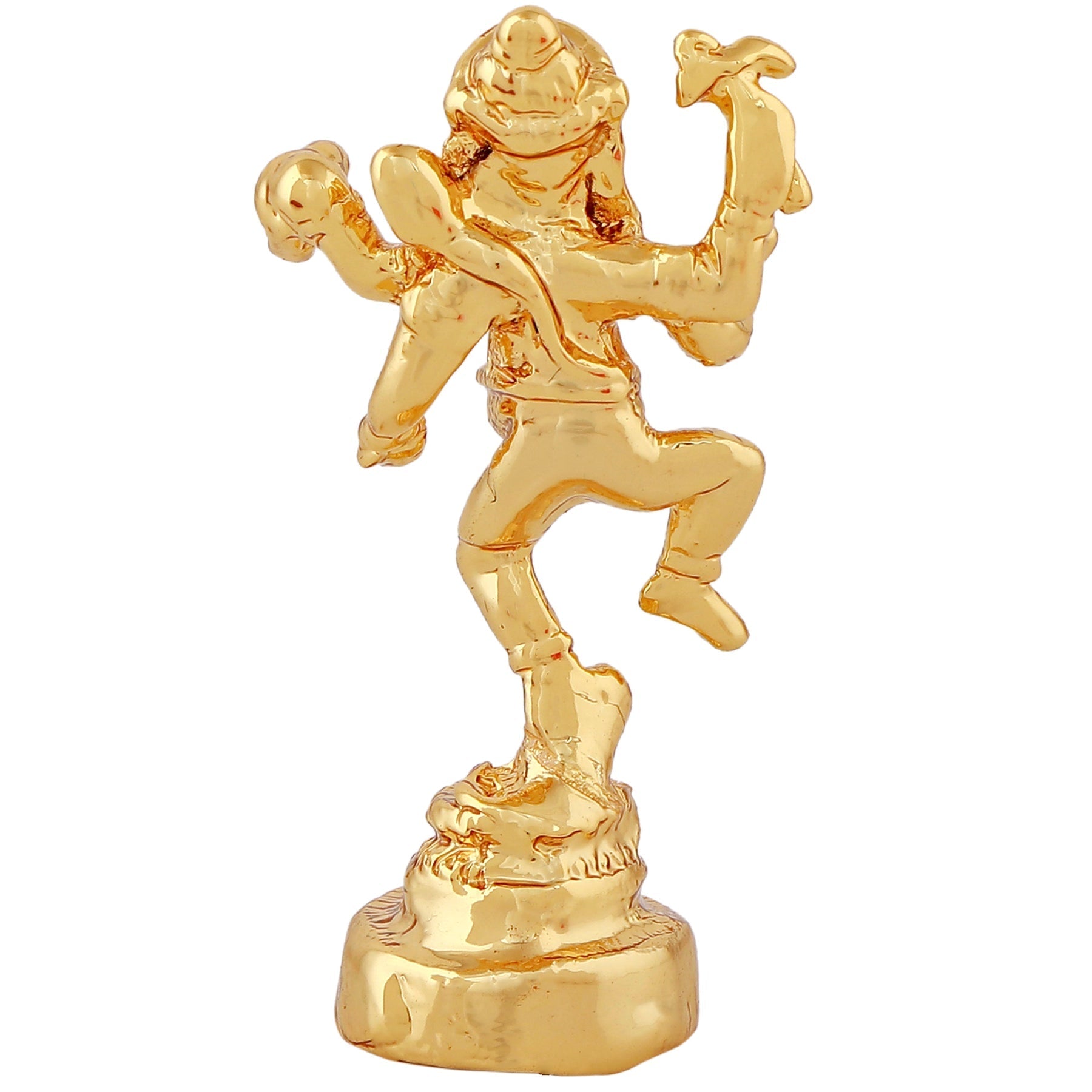 Estele Gold-Polished God of beginnings Lord Ganesha Idol with stand on one leg for Home/Office Decors - Distacart