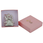 Estele Rhodium Plated Spiritual Lord Ganesha Idol for Gifts & HouseWarming/Home/Office Decors