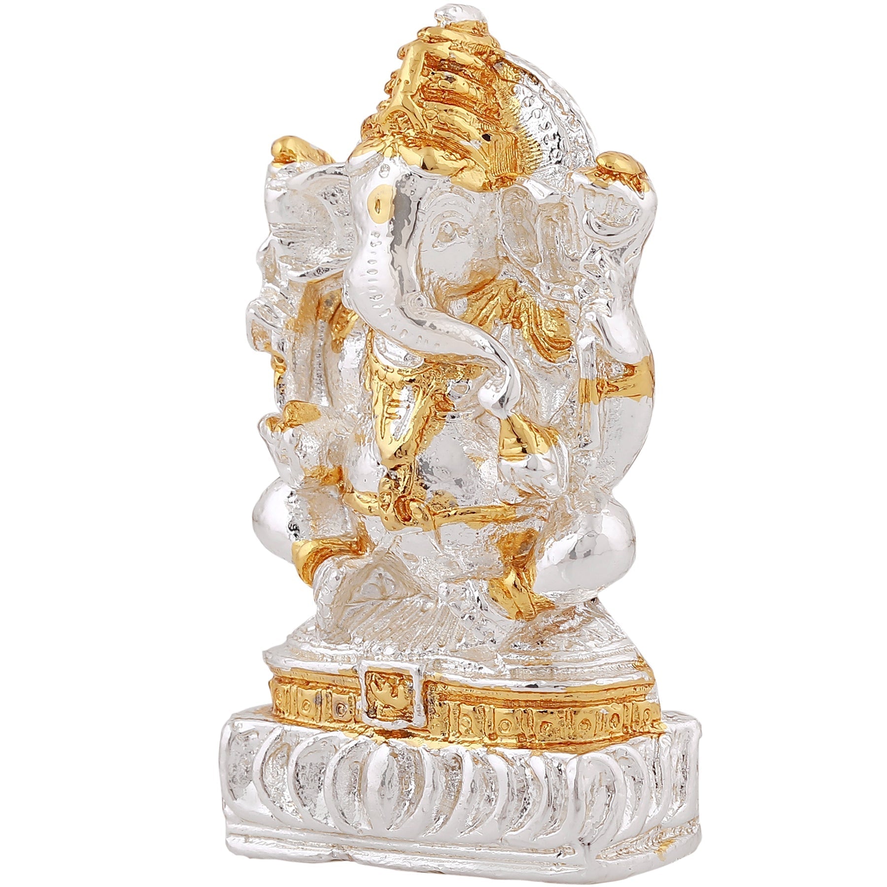 Estele Gold-Polished Spiritual Lord Ganesha Idol for Gifts & HouseWarming/Home/Office Decors