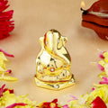 Estele Gold-Polished God of beginnings Lord Ganesha Idol for Gifts & HouseWarming/Home/Office Decors