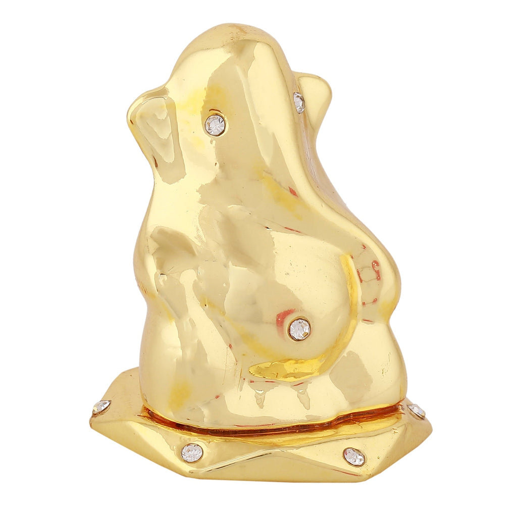 Estele Gold-Polished God of beginnings Lord Ganesha Idol for Gifts & HouseWarming/Home/Office Decors