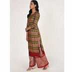 Cheera Women's Beautiful Gold Ptint Straight Kurta (CH068K)