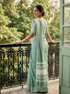 Shree Shyam Fashion Rama Linen Saree - Distacart