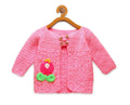 Chutput Kids Pink Coloured Solid Design Pullover Sweater