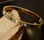 Jewel City Stainless Steel Gold-Plated Kada For Office Wear - Distacart