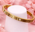 Jewel City Stainless Steel Gold-Plated Kada For Office Wear - Distacart