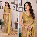 SDF Yellow Printed Saree