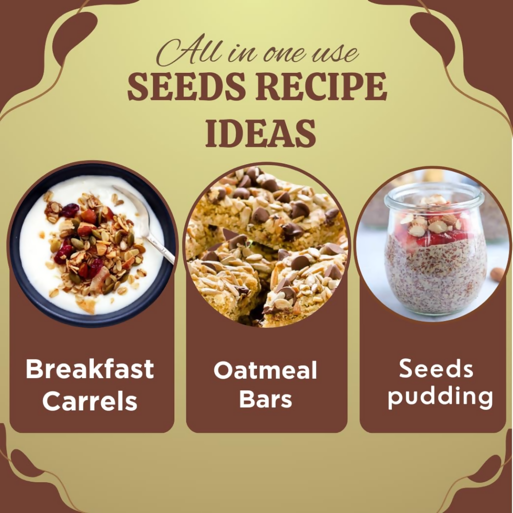 Nature Yard Organic & Healthy Jumbo Pumpkin/Jumbo Sunflower/Flax Seeds