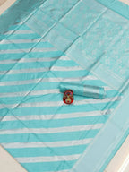 DEIANA'S Beautiful Designer Golden zari Soft Lichi Silk Saree - Sky