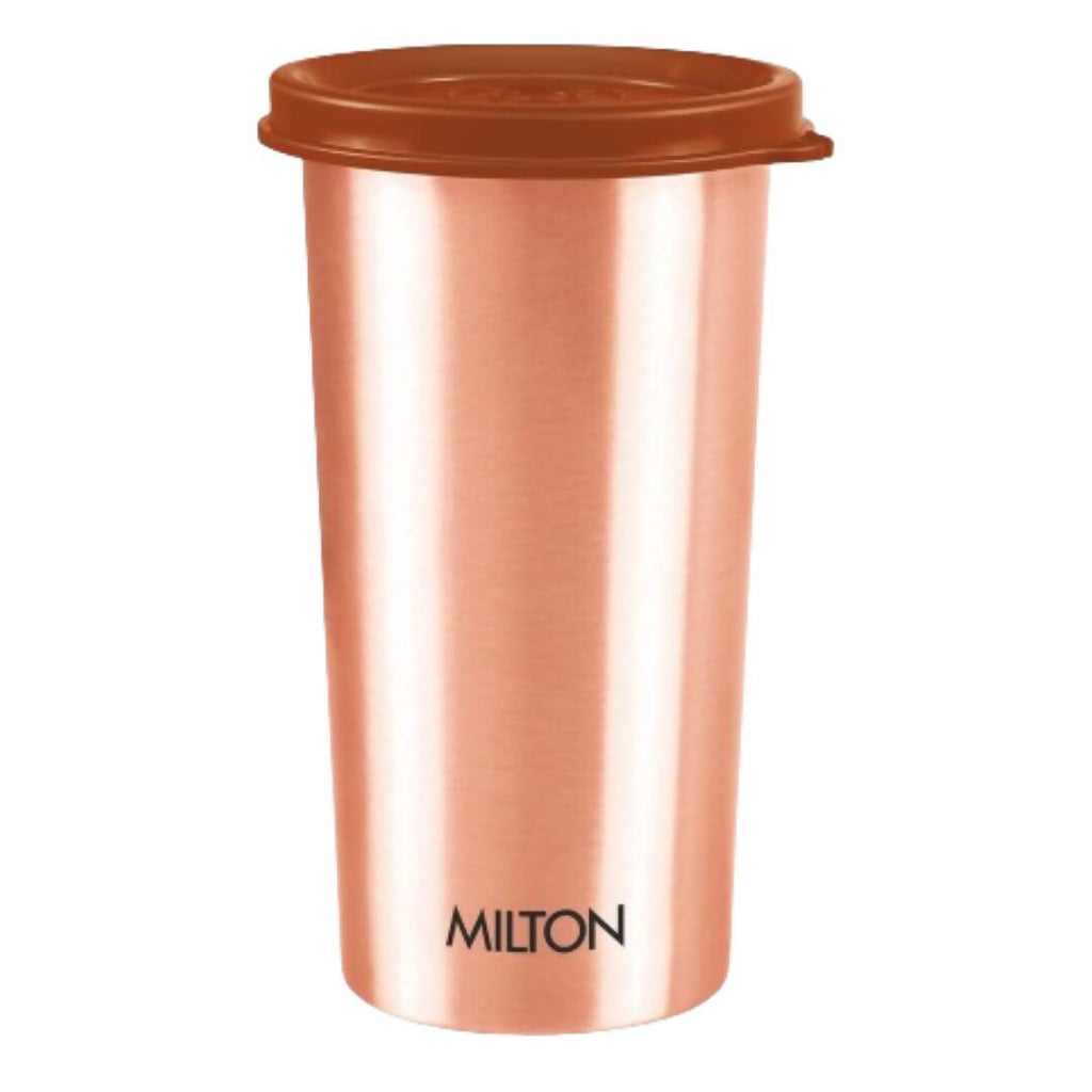 Milton Copper Drinking Water Tumbler with Lid - 400ml
