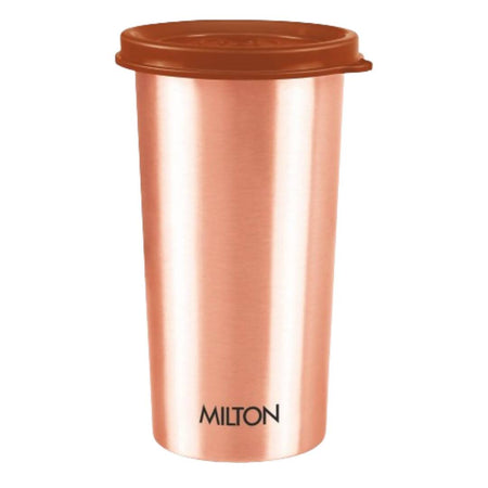 Milton Copper Drinking Water Tumbler with Lid - 400ml