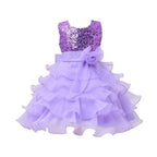 Asmaani Baby Girl's Lavender Color Satin Knee Length Frock (AS-DRESS-22067)