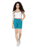 Asmaani Turquoise Color Short Pant with Two Side Pockets