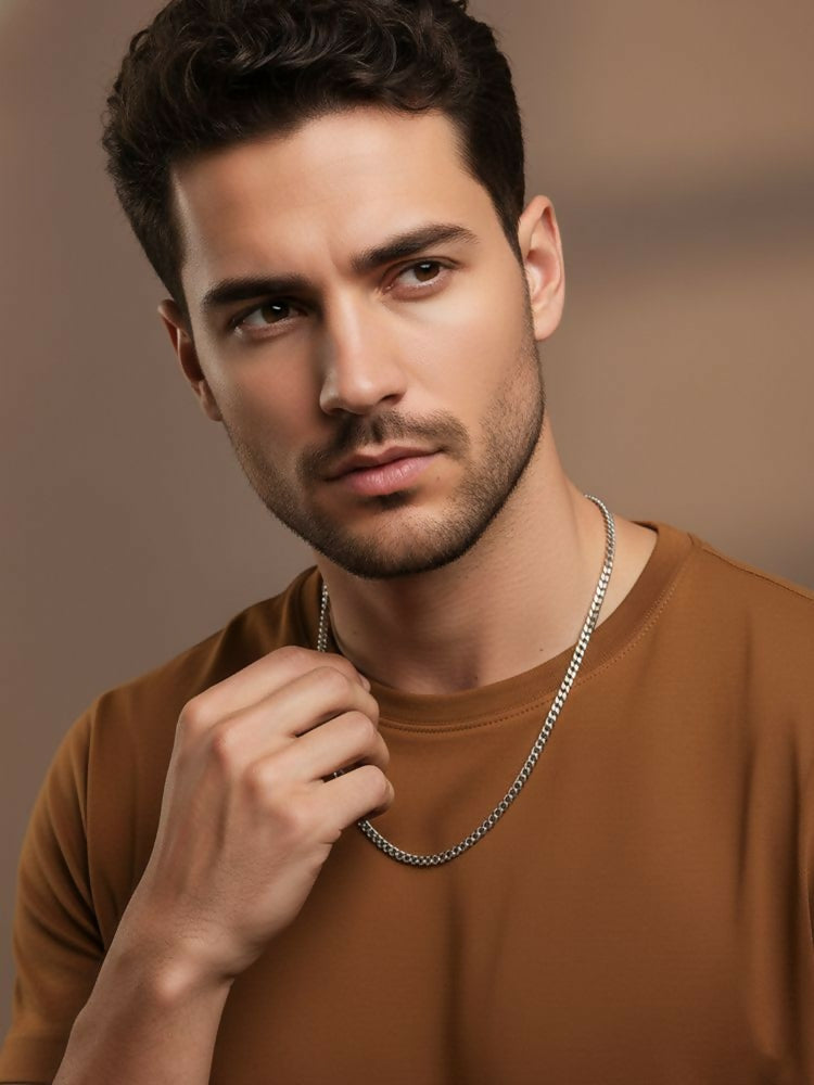 NVR Men's Silver Plated Stainless Steel Chain - Distacart