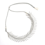 Mominos Fashion Johar Kamal Silver-Plated American Diamond White Choker Set - Distacart