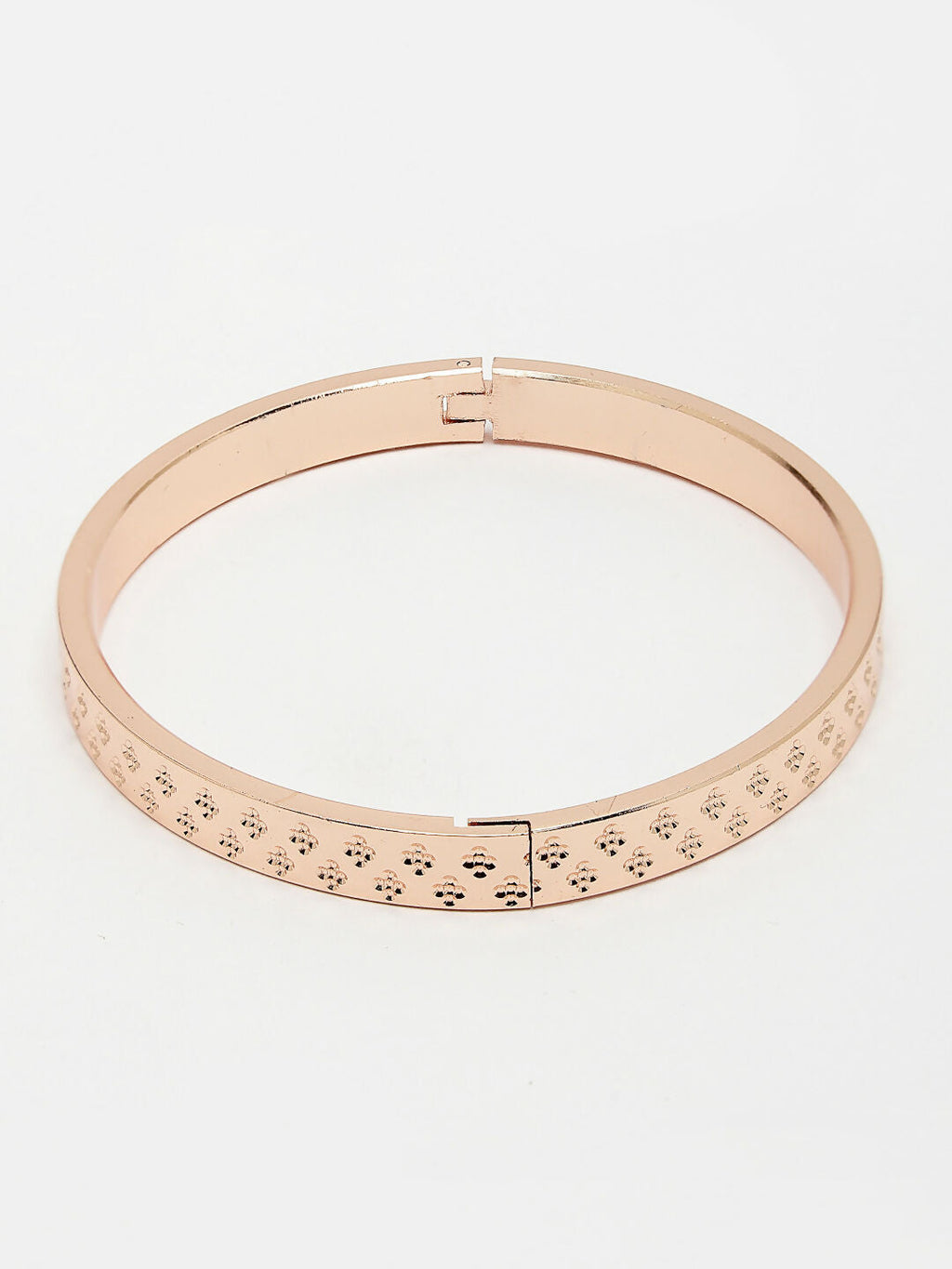 NVR Men's Rose Gold Stainless Steel Kada Bracelet - Distacart