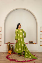 Joban Fashion Green Tie & Dye Cotton Suit Set - Distacart