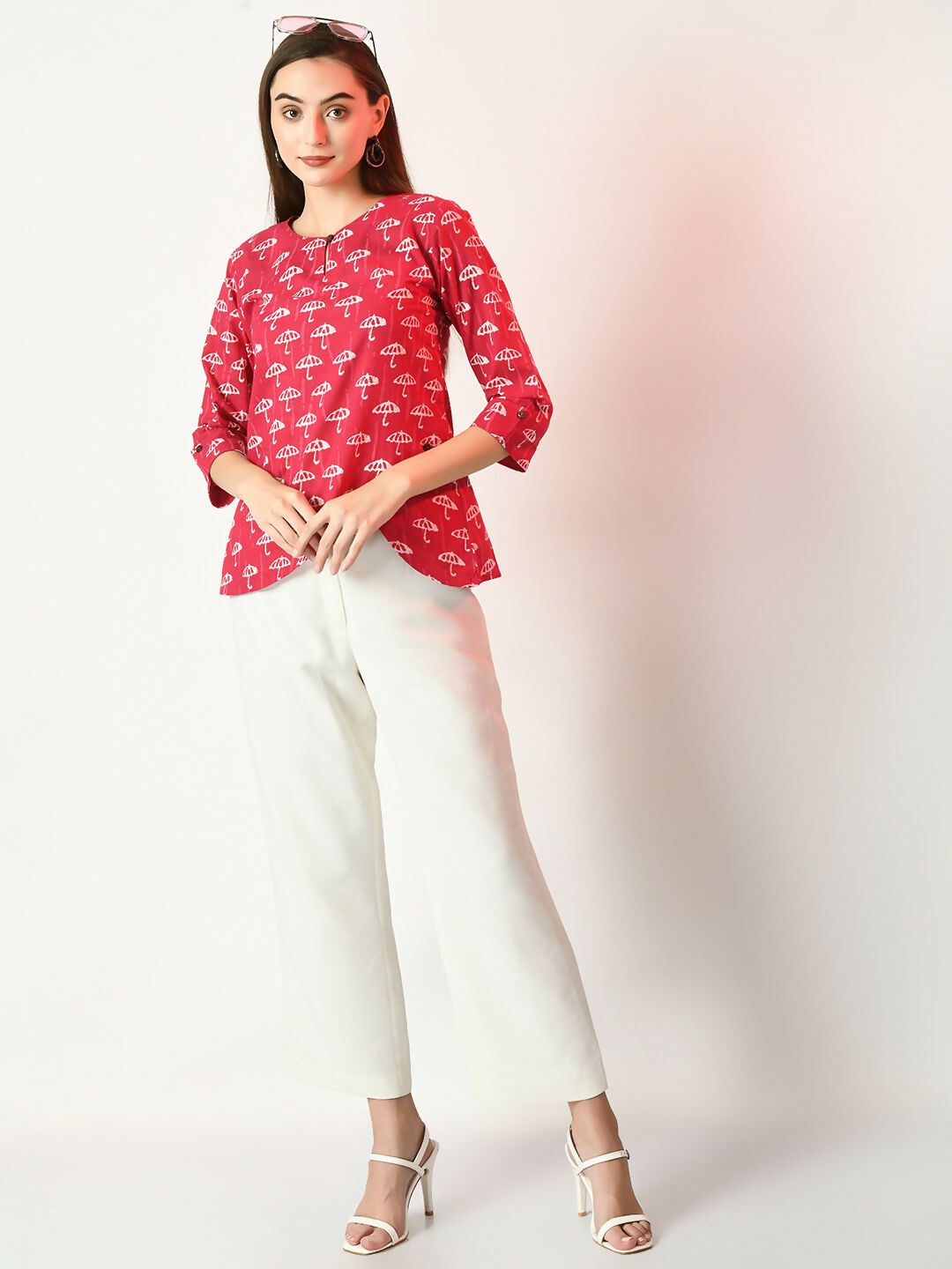 Myshka Women's Pink Printed Top