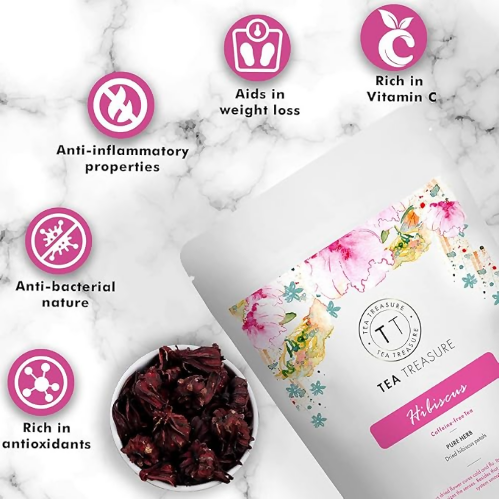 Tea Treasure Hibiscus Flower Tea - Distacart