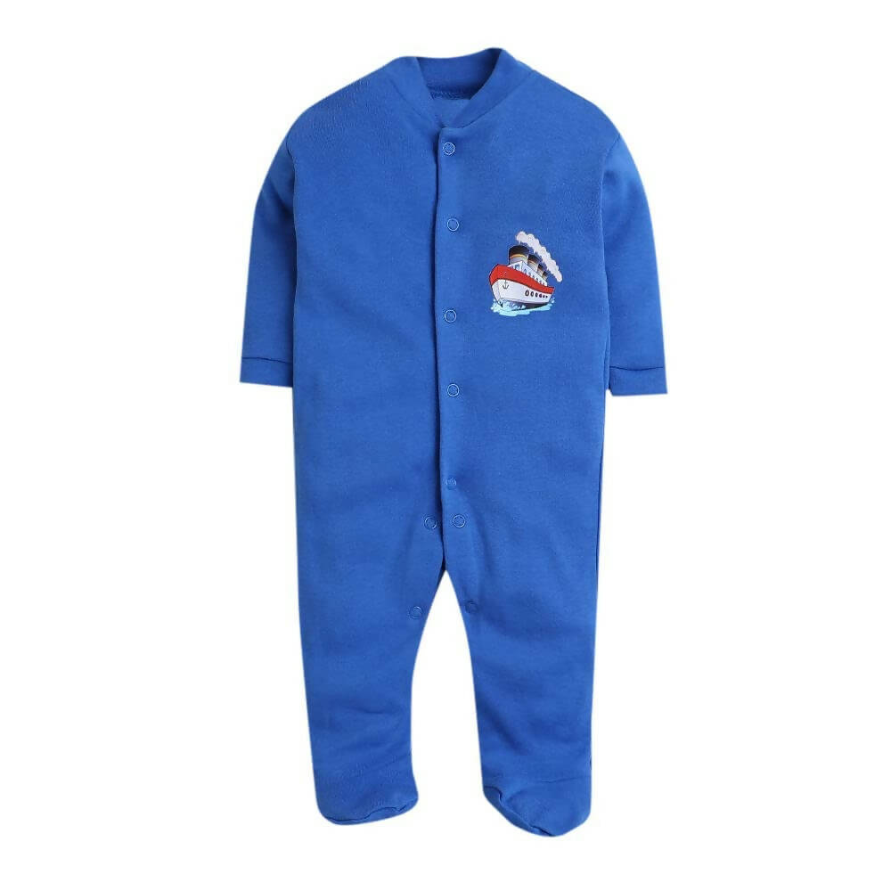 Daddy - G Rompers/Sleepsuits/Jumpsuit /Night Suits for New Born Babies - Royal Blue